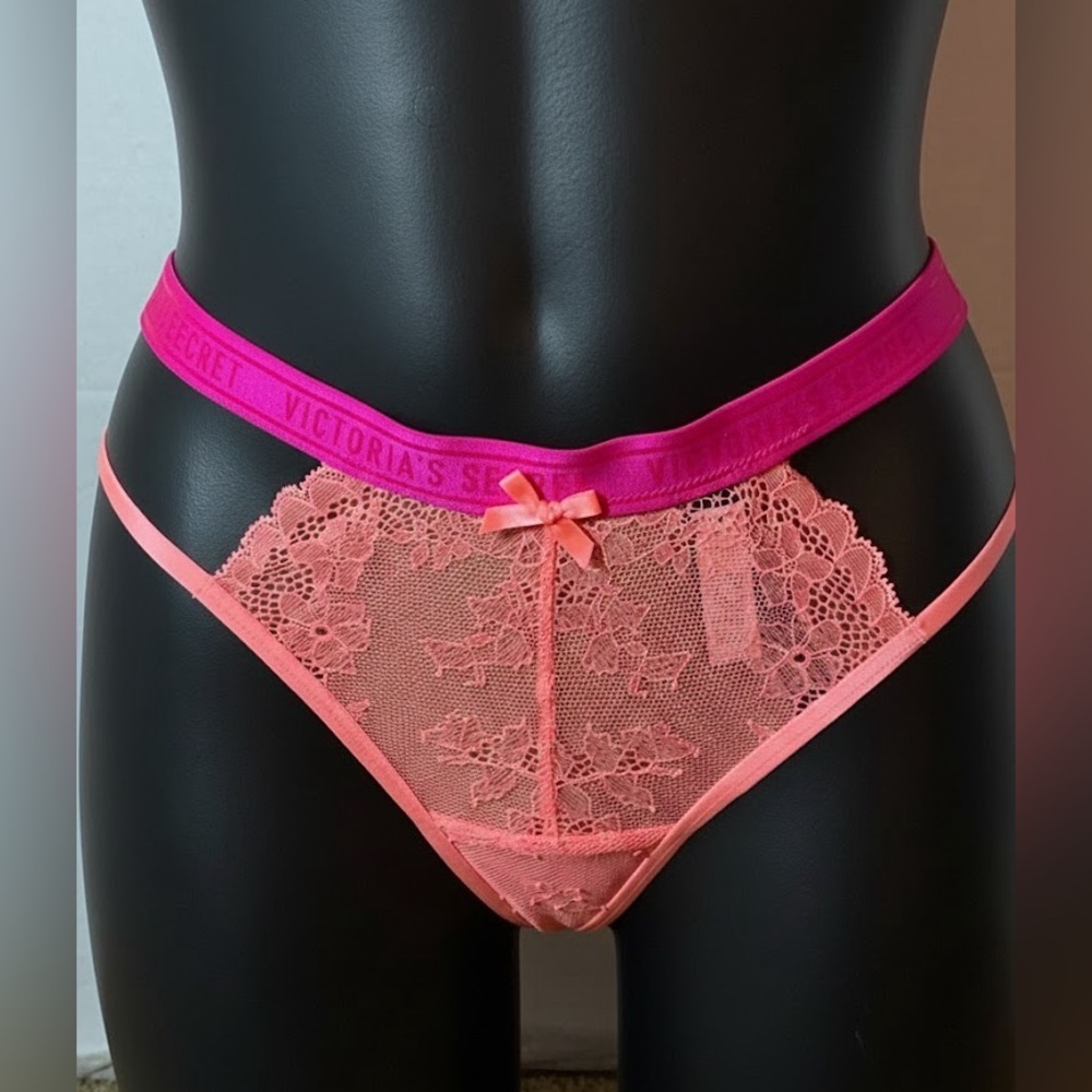 Victoria's Secret Coral Lace Thong